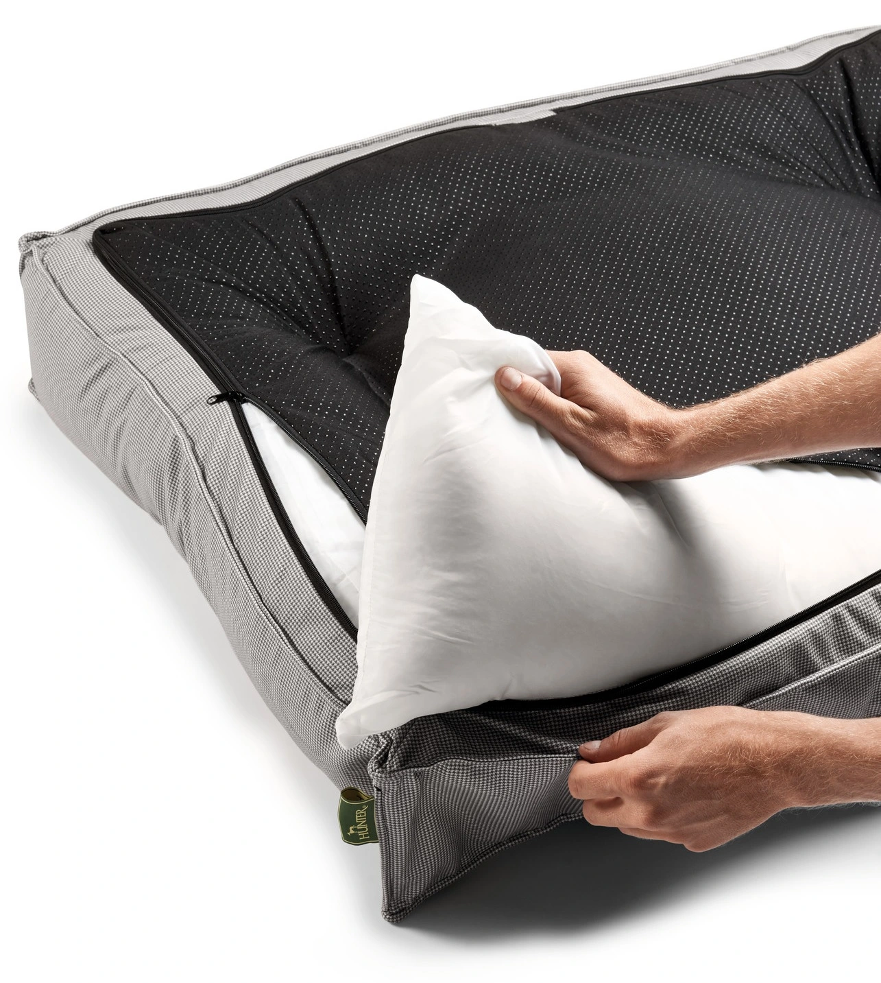 Hunter Lancester hundeseng Medium 80 x 60 cm Grå